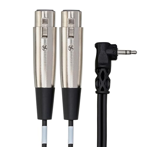 Cable adaptador Hosa Dual XLR3 hembra a Jack 3.5 mm miniatura 3