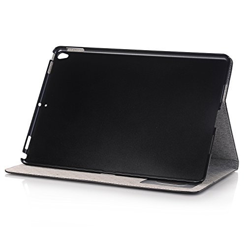 iPad第9世代、iPad第8世代、iPad第7世代10.2吋ケース、iPad Air第3世代、iPad Pro 10.5吋皮ケース、DMaos ワニ人工皮革、智能的スリープ機能付きカバー - 黒