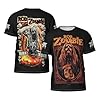NIETRET Men's Rob Singer Zombies T-Shirt Multi-Faceted Printed Short Sleeve Shirts Round Neck Graphic Tee Tops Black L #3