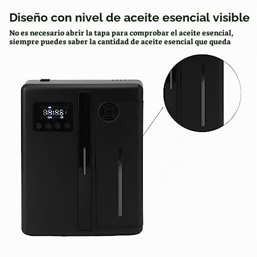 Topiky Máquina de Aire de Bluetooth Mejorada, Difusor de Aceite Esencial de Atomización Inteligente, Difusor de Aceite Esencial sin Agua Profesional, Difusor de (Negro)