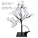 Xcello 24LED Fiber Optic Tree Lamp USB Powered Simulation Flower Light for Household Decoration, Warm White