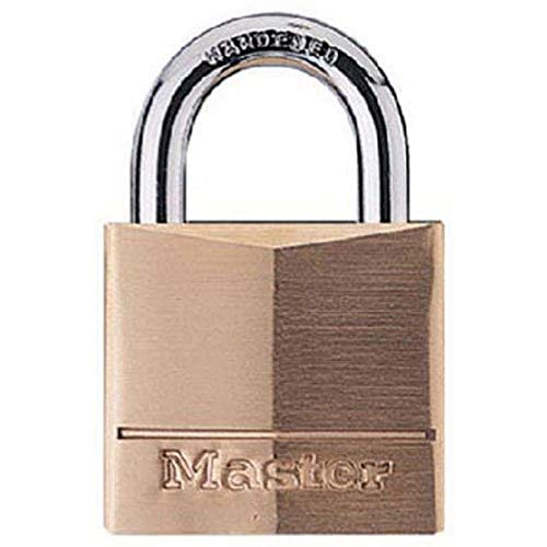 Master Lock 160D Brass Padlock, silver