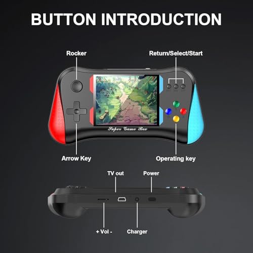 Image of X7M 500-in-1 Retro Handheld Gaming Console for Kids | 3.5 inch HD Screen Classic Video Game Player with Built-in Games - Rechargeable Portable Game Device Toys for Boys 7-14 Years- Mix Colour (X7M 2026)