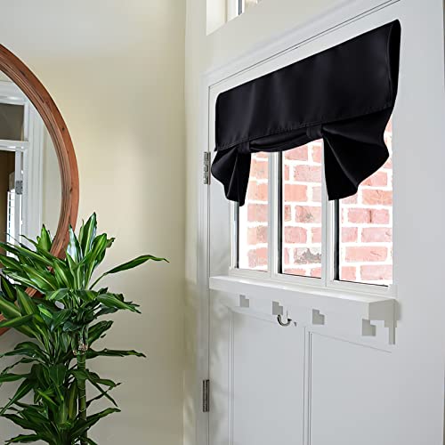 RYB HOME Classroom Door Window Cover, Blackout Shades for Classroom Windows and Doors Cover Lockdown Shades, Room Darkening Design Blocks Views, W 26 x L 18 inches, Black, 1 Panel