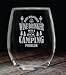 Just Another Wine Drinker with a Camping Problem - Funny Birthday Gift for Camper Lovers - Women or Men - Camping Glamping Gifts for Friends - Desert River House Drinking Glass - Outdoor Hobby - Beach