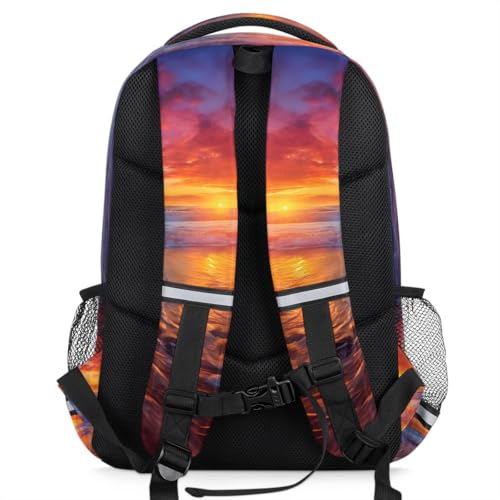 Dusk Pattern Kids Backpack for Girls Elementary Primary Middle School Bag for Teens Childs Beach Bookbag Back to School Bag3