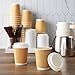 Juvale Disposable Coffee Cups with Lids & Straws - 8-Ounce, Brown Ripple, 50 Count - Insulated Disposable Paper Cups for Hot Coffee & On-the-Go Use - Compostable, No-Wax Lid Design 2