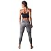 KT Sports Yoga Leggings, Gym Workout Pants Fitness Mesh Leggings for Women (Dark Gray, Large)