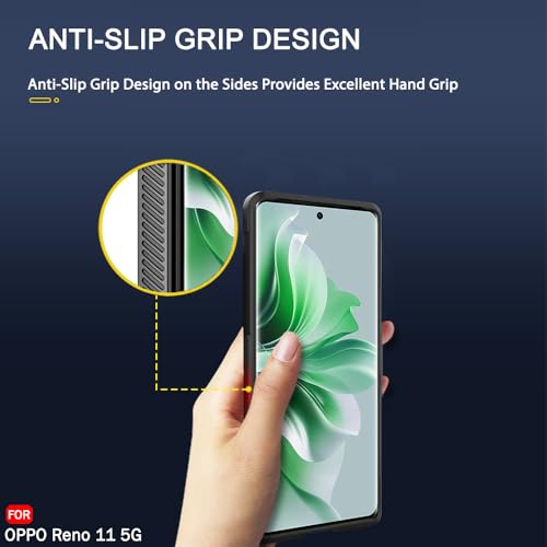 Image of TheGiftKart Liquid Silicon Back Cover Case for Oppo Reno 11 5G | Shockproof Military Grade Protection | Micro-Fibre Cloth On Inner Side | Built-in Anti-Slip Grip for Back Case Oppo Reno 11