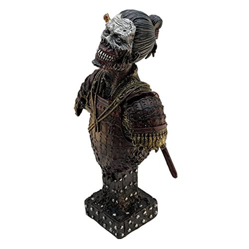Busto de Samurai Zombi en Resina para Decoración miniatura 3