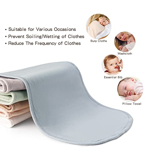 Konssy Baby Burp Cloths Sets For Unisex- 6 Pack Large Cotton Burping Cloth For Newborn，Baby Girls And Boys #TOP4