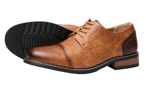 Men's Oxfords Leather Formal Dress Wingtip Derby Business Fashion Casual Tuxedo Wedding Walking Shoes for Men4