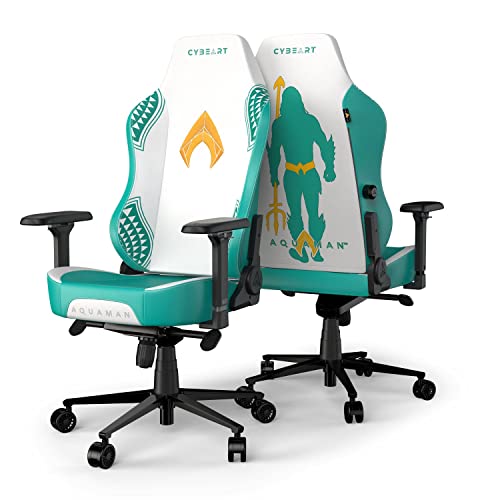 Image of CYBEART | Aquaman - DC Comics Gaming Chair | High Back - Ergonomic | Supreme PU Leather | 4D Arm Rest | Recline, Tilt & Adjustable Lumbar Support