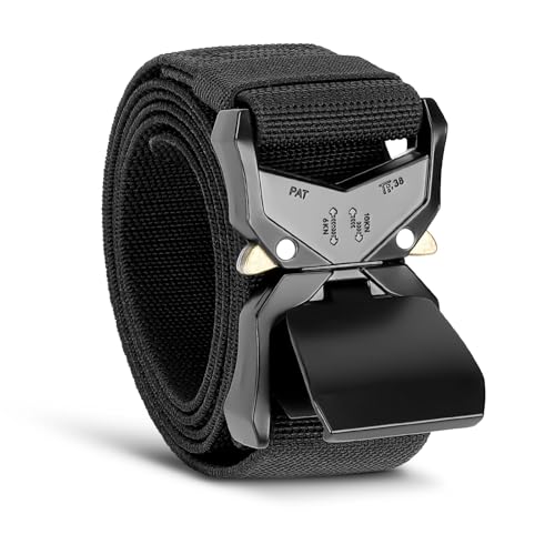 Tactical Belt Men Adjustable Military: Men's Belts 1000D nylon wear-resistant material