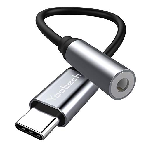 Yootech USB C - 3.5mmメスヘッドホンジャックアダプター Type-C - AUXオーディオケーブル コード Aux/ステレオ/イヤホン/ヘッドセット/ヘッドホン/Galaxy S20/S10/Note10/Google Pixel 3/