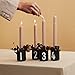 Porzellan Tasse günstig Kaufen-Design Letters Adventstassen 4 Stück | Ideal als Adventskerzenhalter, Advent Deko, Adventsgestecke | Porzellan Espressotassen Set für Weihnachtsdeko, Schreibtisch Deko| Kerzenhalter Adventskranz 50 Ml