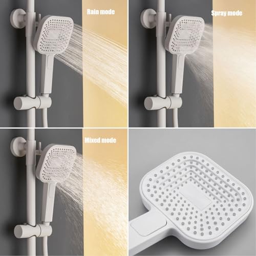 Jeu de douche de pluie avec affichage LED et lumière d'ambiance intégrée