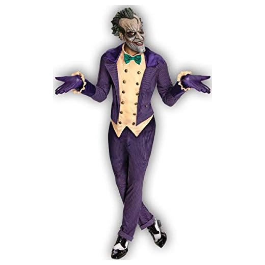 Mens Arkham Asylum Joker Costume Std. (up to a 44" chest)