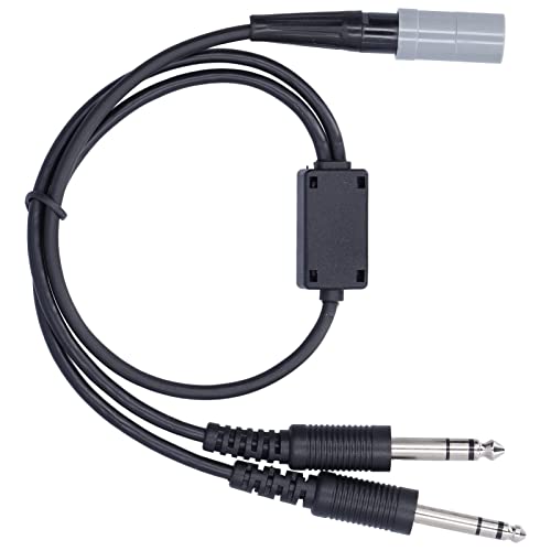 Aviation Headset Adapter, Sturdy Small Size Twin Plugs Adapter for Earphone for Adult