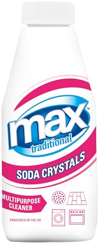 Max Traditional Soda Crystals 450g - Remove Stubborn Grease and Stains - Powerful Multipurpose Dishwasher Washing Machine Cleaner - Fast Acting Soda Crystals with Lasting Results