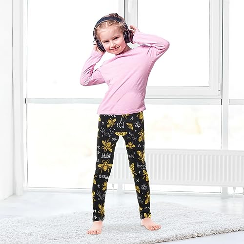 Gredecor Girls Leggings Halloween Cute Bat Stars Printed Yoga Workout Pants Dance Tights Kids Bottoms Ankle Length4