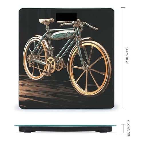 Báscula digital para baño con vidrio templado y pantalla LCD miniatura 2