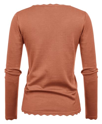 GRACE KARIN Women's High Stretchy Long Sleeve Pullover Sweater Blouse Top2