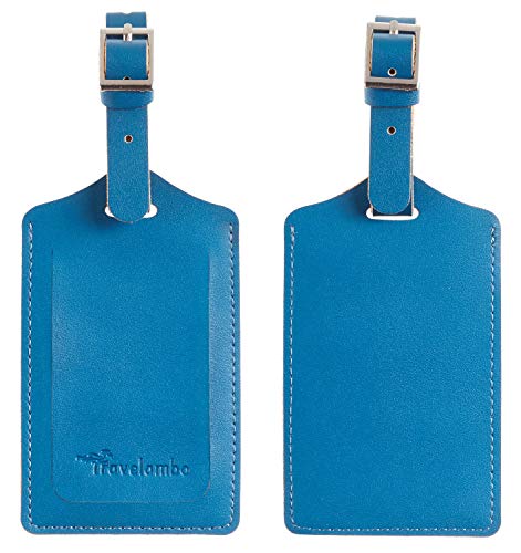 Travelambo Luggage Tag Faux Leather For Suitcase Women Kids Funny Cute (Steel Blue) #TOP20
