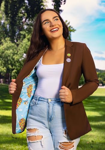 Disney and Pixar Up Blazer for Women | Fully Lined Blazer with Enamel Pins & Up-Themed Satin Graphics3