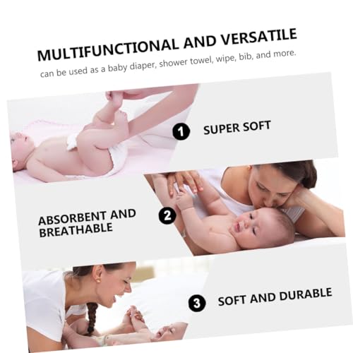 12-Layer Washable Cotton Diapers for Newborns Absorbent Breathable Baby Pads Soft Muslin Cloths for Sensitive Skin 5-Pack4