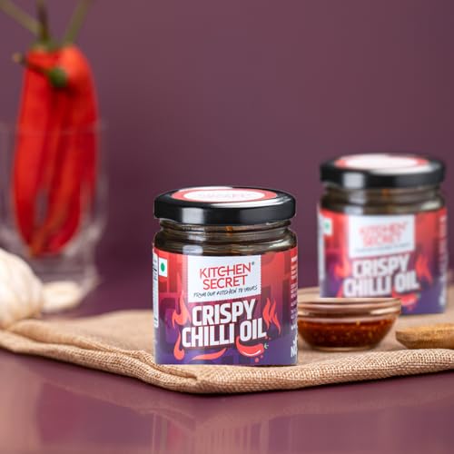 Kitchen Secret Crispy Chilli Oil 180g, Gourmet Spicy Flavor with Extra Crunch, Versatile Topping for Soups, Salads, Stir-Fries, No Preservatives or Additives, Quality Ingredients