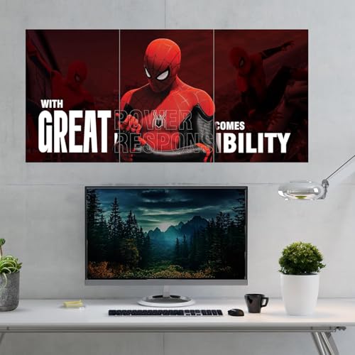 Luxury Gift Spiderman Split Wall Poster A4 Size - Image 3