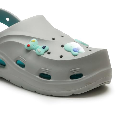 Image of ASIAN INDIGO-08 Stylish Women Clogs | Lightweight, Comfortable & Breathable Slip-Ons with Trendy 3D Stickers