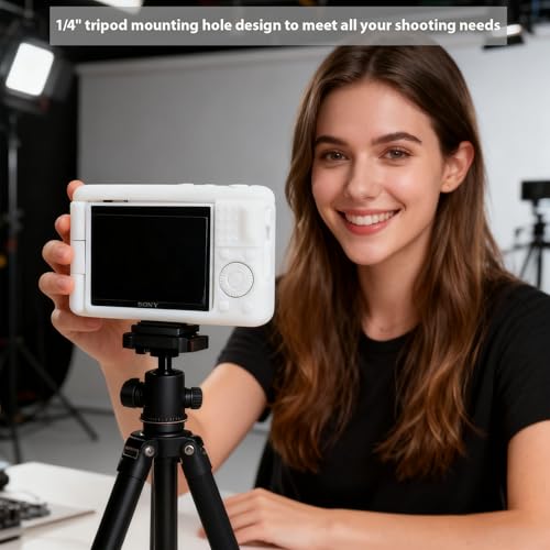 Funda para cámara Sony ZV1 silicona blanca miniatura 3