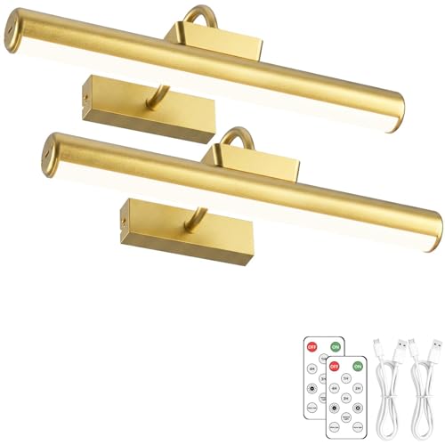 13' Aluminum Wireless Picture Lights for Wall, 5000mAh Rechargeable Battery Operated Wall Art...