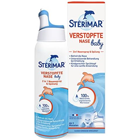 Stérimar Verstopfte Nase Baby - 100% natürliches Meerwasser-Nasenspray für Babys und Kinder ab 3 Monaten, Salzwasser Nasal Spray - 100 ml Cover