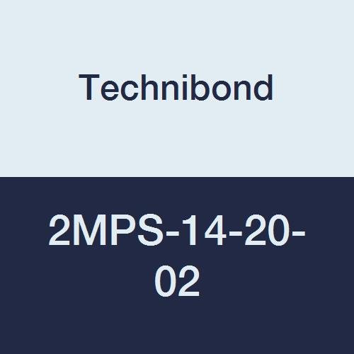 Technibond2MPS-14-20-02 Spiral Bonded Pneumatic Tubing, 1/4" OD, 5/32" ID, 5.3' Working Length, Two Bore, Polyurethane, Light Blue and Clear