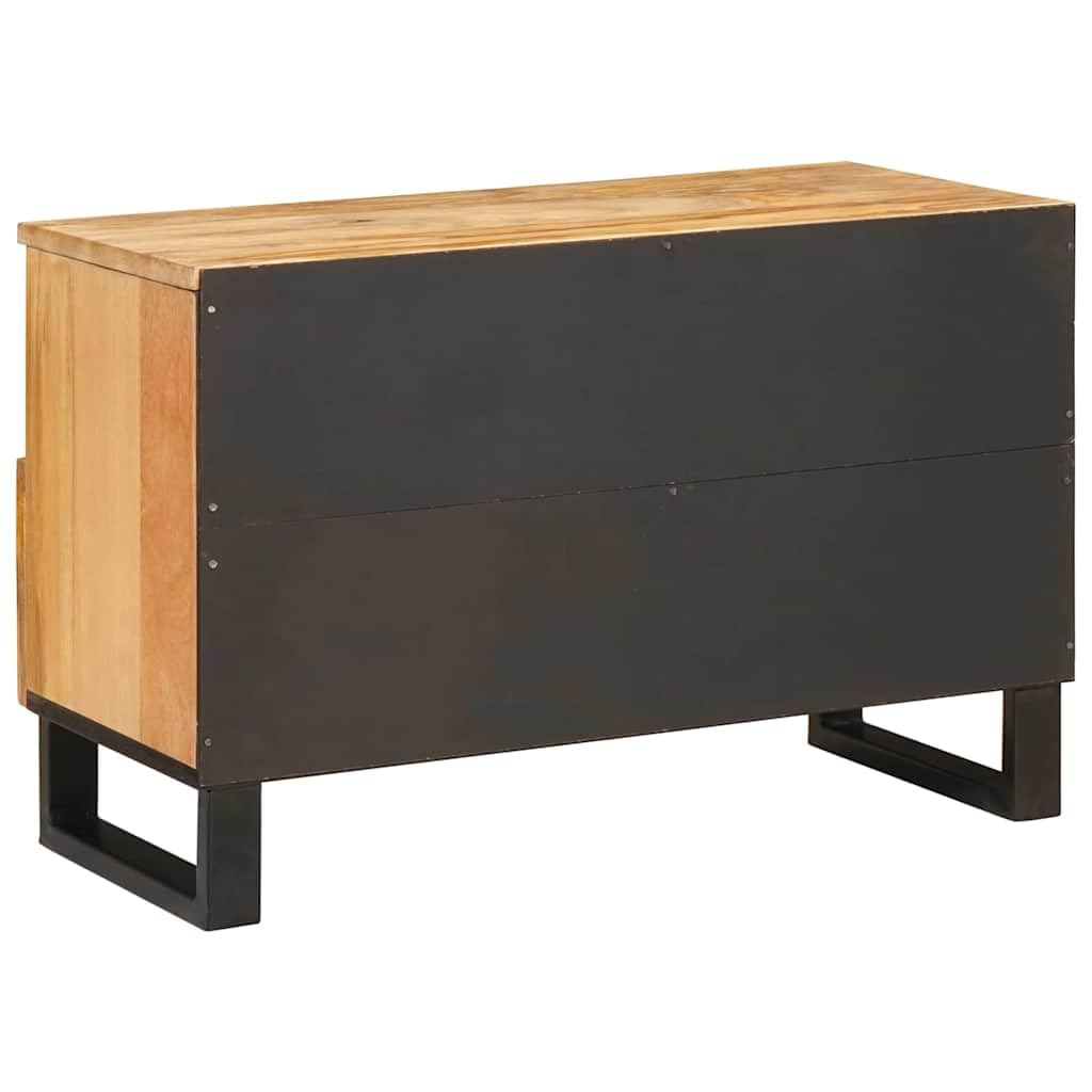 Szafka pod telewizor z litego drewna mango brązowa 70 x 33 x 46 cm