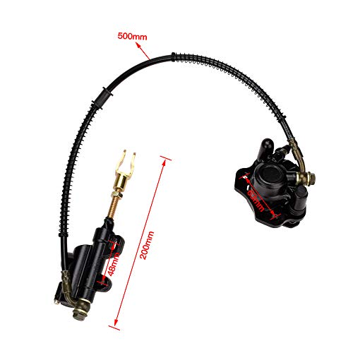Image of HIAORS Rear Disc Brake Master Cylinder Caliper Assembly for Tao tao Coolster 125cc 110cc Chinese ATV 4-Stroke 90cc 70cc 50cc Kazuma Baja SunL NST Roketa Loncin Lifan Vitacci Quad 4 Wheeler Parts