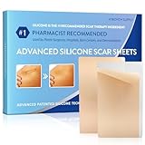 Aroamas Scar Silicone Scar Tape - Medical-Grade Silicone Scar Sheets to Help Improve The Appearance of Scars and Scratch Marks, Reusable for Face & Body [3