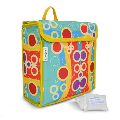 Image of Door Hanging, Insulated & Waterproof Storage for Milk Sachets, Bottles, Outdoor Gate Delivery Basket Box with Pocket for Notes and News Paper (Bubble Yellow, Medium(25X13X25 CM))