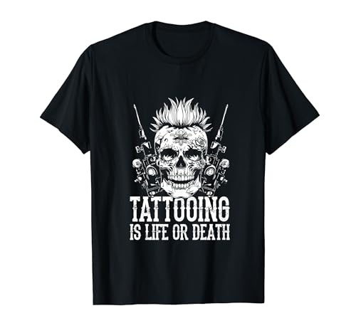 Tete Morte Tatoueur Artiste De Tatouage Tattoo - Tatoueuse T-Shirt