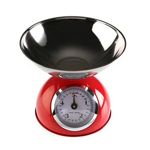 Versa 108902 Balanza Mecanica Rojo 25,3x22,5x14,8 cm