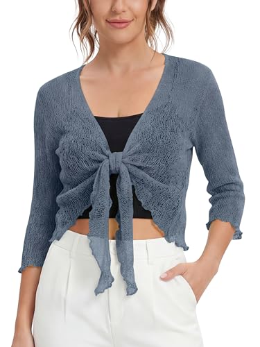 Bolero de punto de red para mujer ideal para noches de verano y eventos casuales