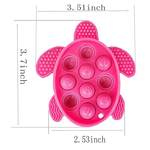 Image of 8 Packs Silicone Ocean Sea Turtle Teething Fidgets Pop for Kids,Infants Sensory Animal Shape Chew Toys