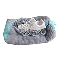 Saco Protetor para Lavagem de Tênis e Sapatos na Máquina – Acolchoado, com Zíper e Microfibra Chenille – 39x19cm – Antirruído e Antiimpacto
