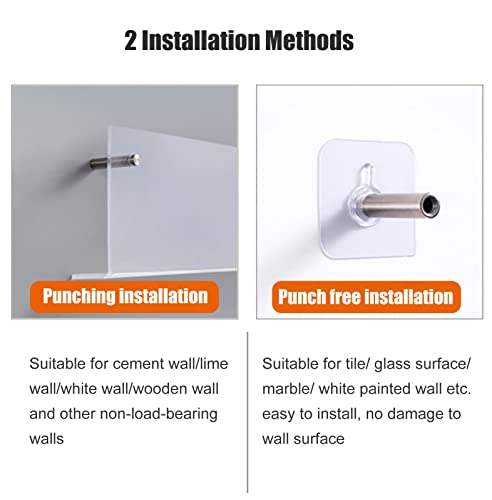 Genérico Revistero acrílico contemporáneo de 3 Piezas para Montaje en Pared, Ideal para folletos, catálogos y manuales. Organizador Multifuncional para el hogar y la Oficina.