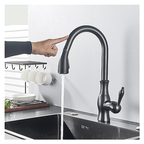 Grifo de cocina extraíble negro para preparar recetas y limpiar cómodamente 3
