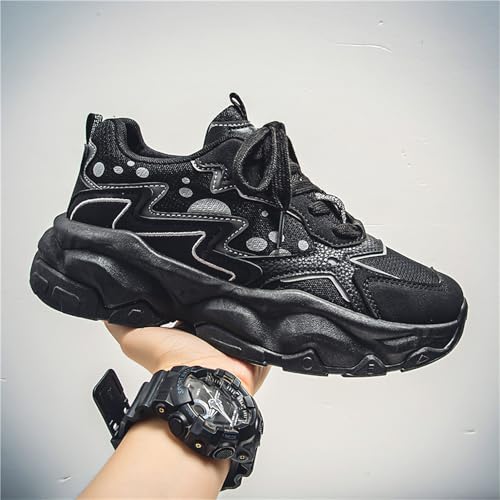 Exusiai Men's Platform Dad Shoes Fashion Chunky Sneakers Casual Tennis Shoes Non-Slip Breathable Walking Running2