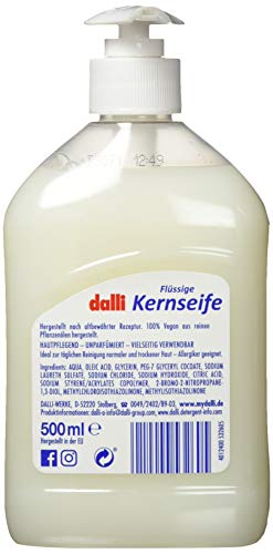 Dalli Flüssige Kernseife, 500 ml parfümfrei seife Haut Pflegend universal (1er-Pack)
